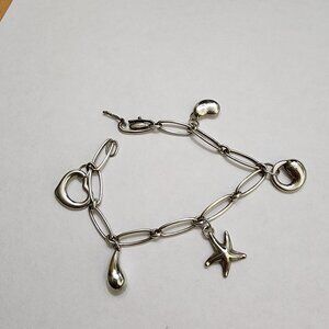 Tiffany & Co sterling silver Elsa Peretti charm bracelet